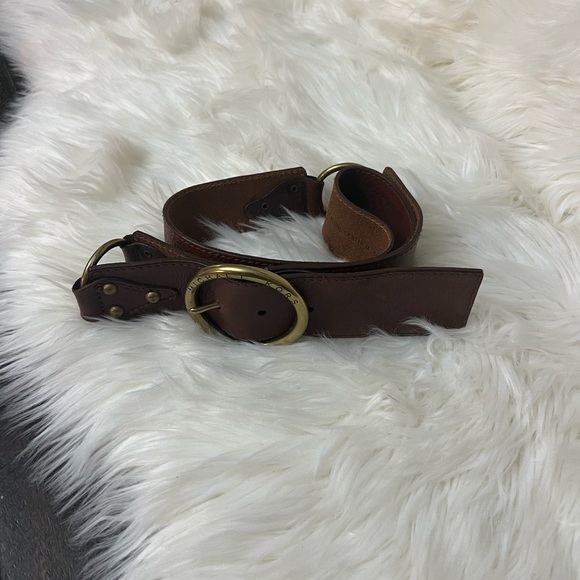Michael Kors Dark Brown Belt with Brass Buckle - Picture 4 of 4